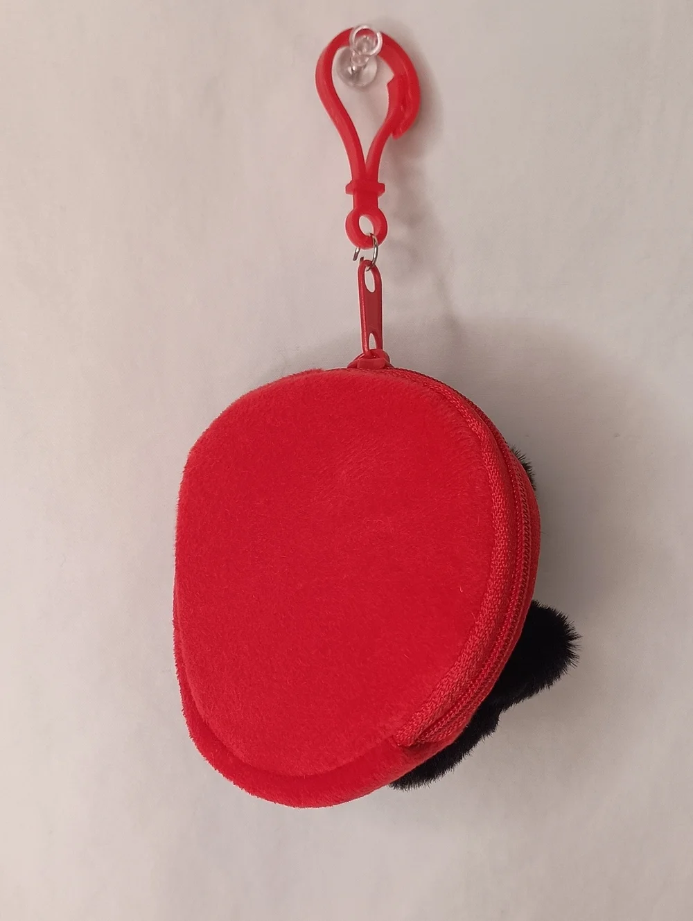 Women's Keychain Bag Charm Cute Plush Cat Coin Purse Red